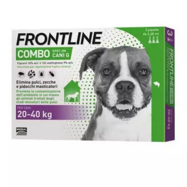 Frontline Flea & Tick Spot On Combo for Dogs  - 3 Pipettes