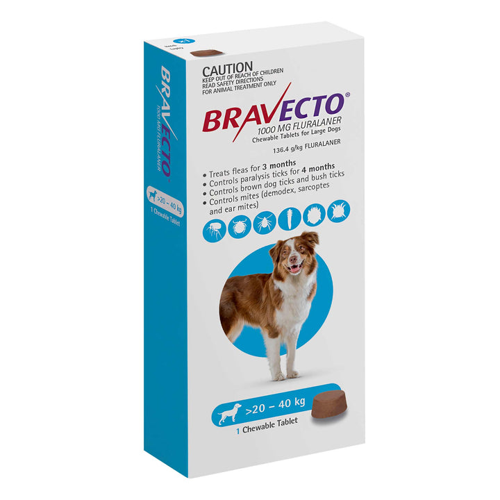 Bravecto chews tab Large Dog (20 – 40kg) MSD