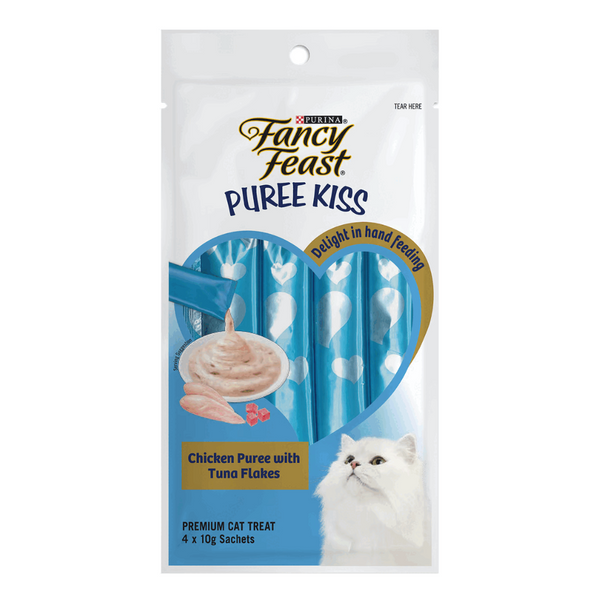 PURINA Fancy Feast Puree Kiss Chicken With Tuna Flakes